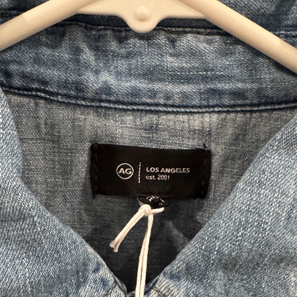 Ag Adriano Goldschmied Light Blue Denim Shirt - Picture 2 of 6